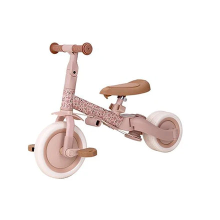 Little Dutch driewieler 4-in-1 roze met verstelbare duwstang en veiligheidsbeugel, De Gele Flamingo