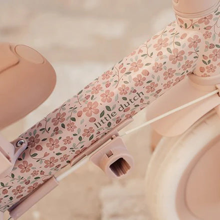 Little Dutch driewieler 4-in-1 in roze met stevig frame voor binnen en buiten, bij De Gele Flamingo