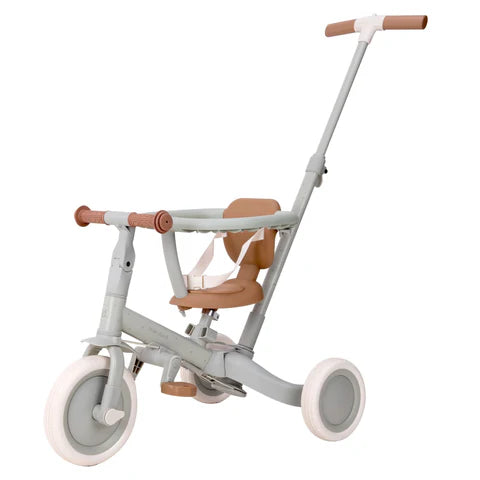 Little Dutch driewieler 4-in-1 in groen met duwstang, meegroeiend van 1 tot 3 jaar, De Gele Flamingo