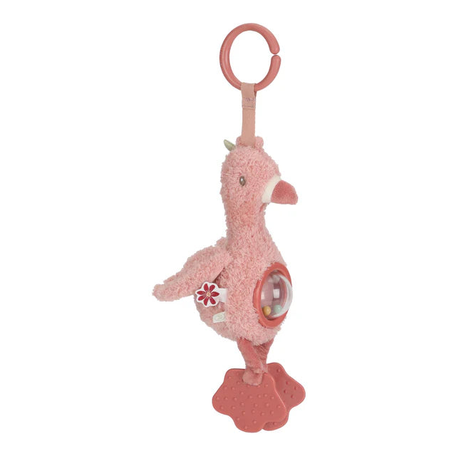 Little Dutch activiteitenhanger Safari Friends Flamingo roze met spiegeltje, De Gele Flamingo.