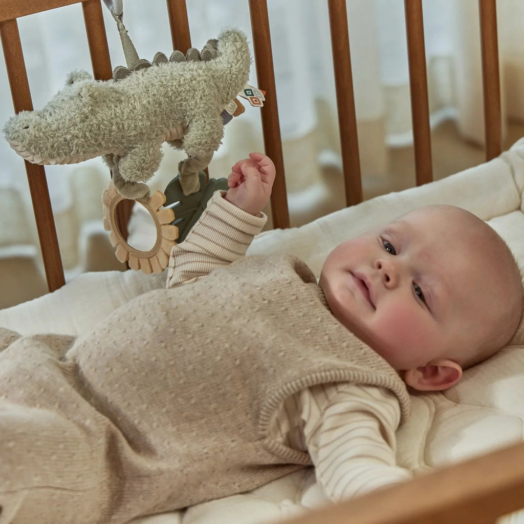 Little Dutch krokodil activiteitenhanger met ophangring voor de buggy, van De Gele Flamingo.