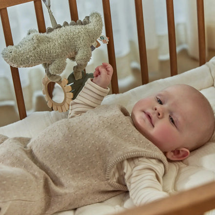 Little Dutch krokodil activiteitenhanger met ophangring voor de buggy, van De Gele Flamingo.