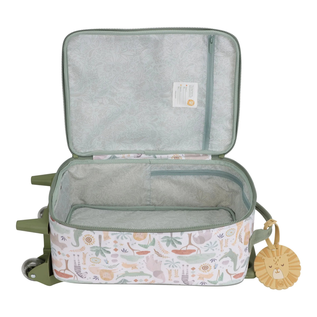 Little Dutch kinderkoffer trolley met Safari Friends design, reiskoffer bij De Gele Flamingo.