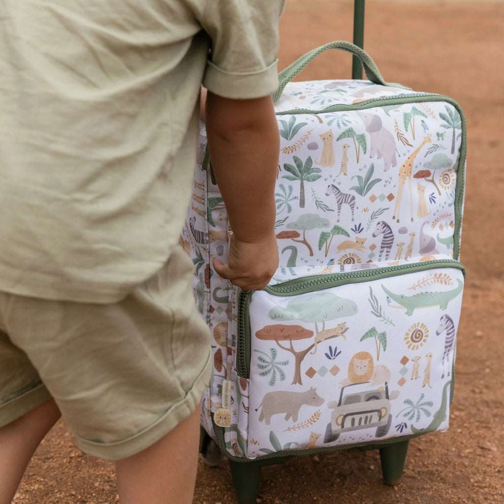 Little Dutch kinderkoffer Safari Friends van 80 x 27,5 x 14 cm, aanbod van De Gele Flamingo.