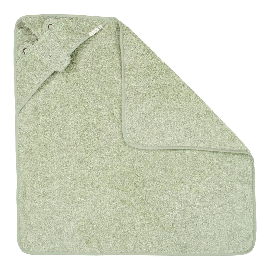 Little Dutch Badcape Krokodil Safari Friends groen, tweede productfoto van de badcape