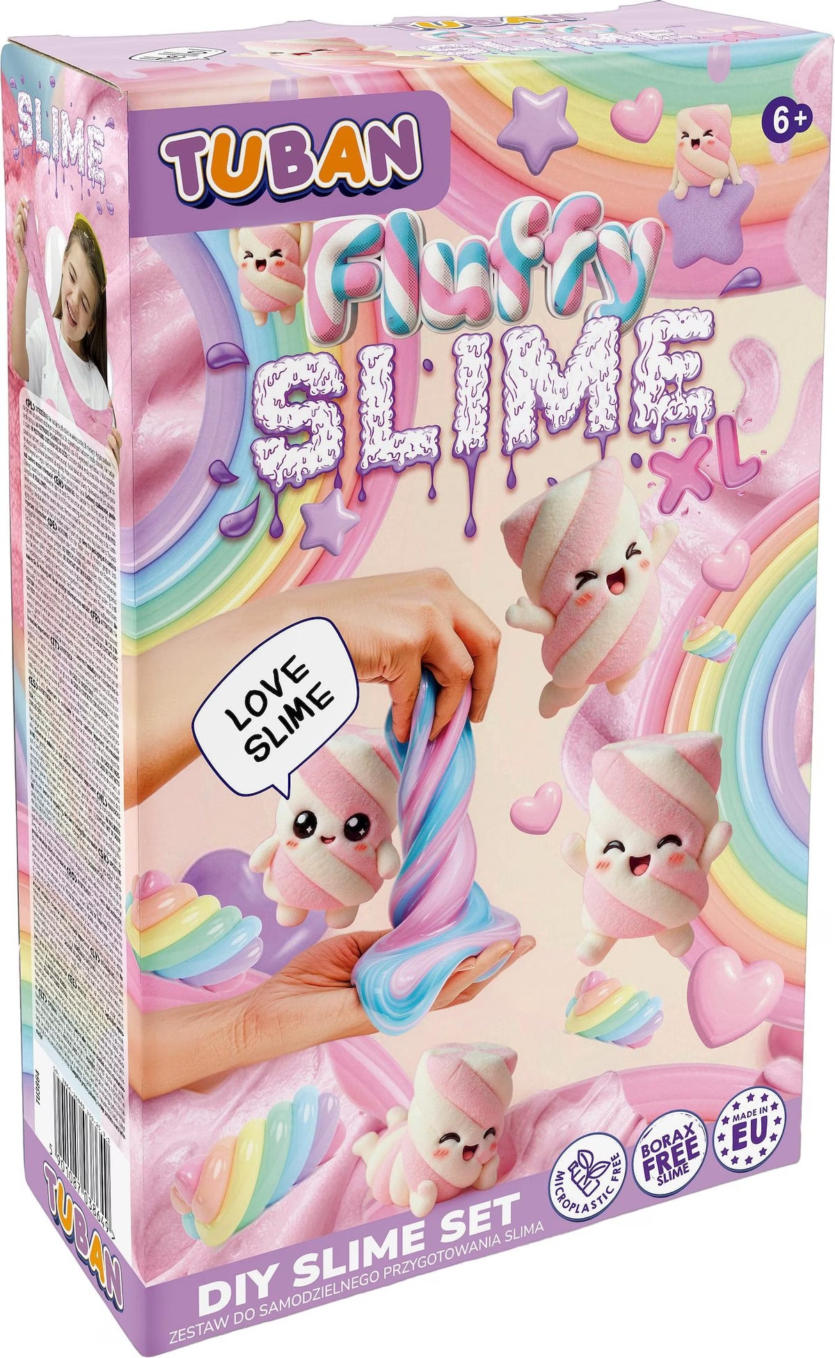 Tuban Knutselkit DIY Slijm Fluffy XL van De Gele Flamingo, om zelf fluffy slijm te maken.