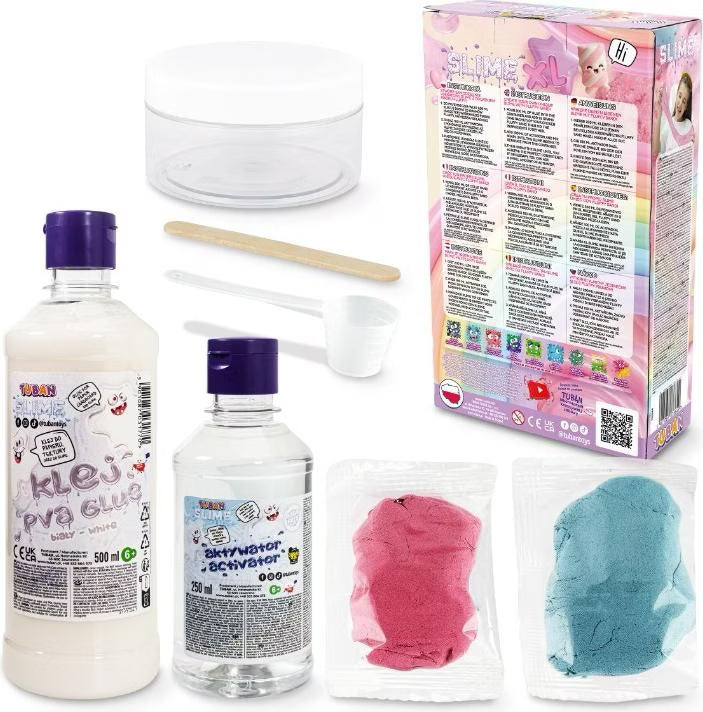 Tuban Knutselkit DIY Slijm Fluffy XL van De Gele Flamingo, om zelf fluffy slijm te maken.