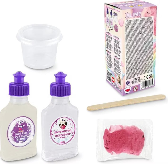Tuban Knutselkit DIY Slijm Fluffy met 100 ml pva lijm, activator, 25 g fluffy zand en een spatel.