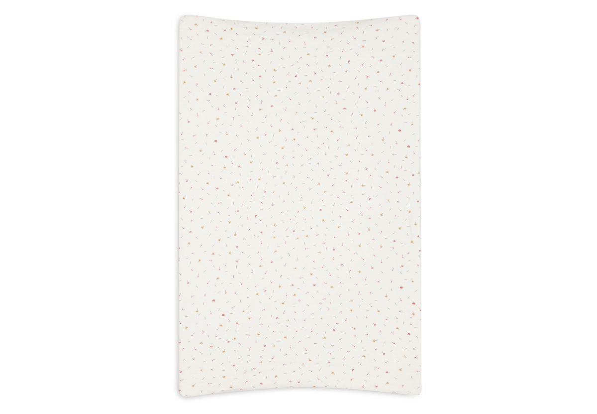Jollein aankleedkussenhoes jersey 50x70 cm in Pretty Picnic Flower Drops, bij De Gele Flamingo.