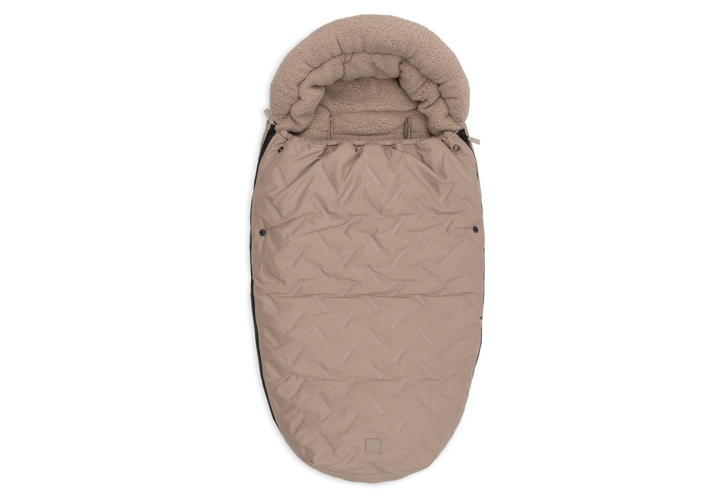 Jollein Voetenzak Buggy/Kinderwagen Embossed | Milky Coffee