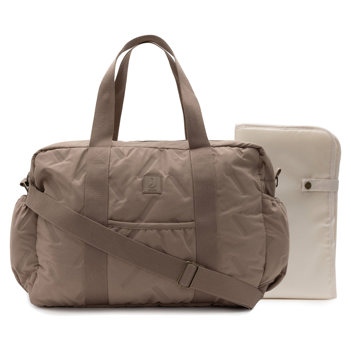 Jollein Luiertas Embossed Lily | Milky Coffee