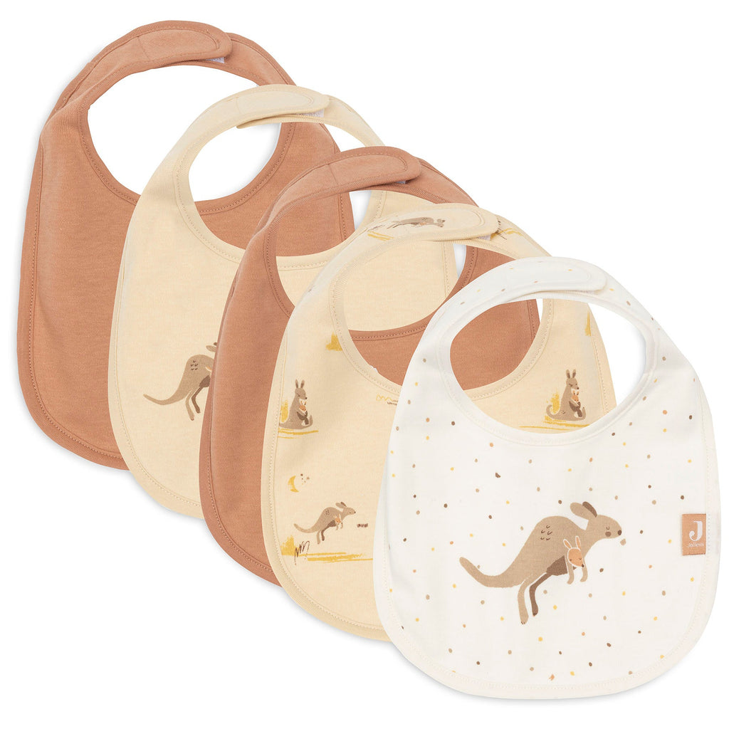 Jollein slab jersey waterproof Kangaroots in 5-pack, verkrijgbaar bij De Gele Flamingo.