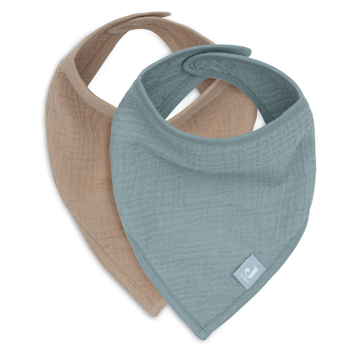 Jollein Slab Bandana Hydrofiel Sea Green/Biscuit (2Pack)