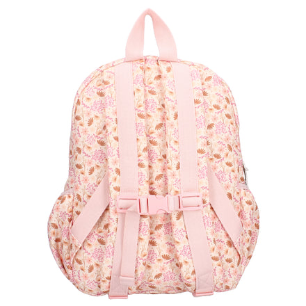 Kidzroom rugzak Enchanted Memories Pink, achterzijde met schouderbanden
