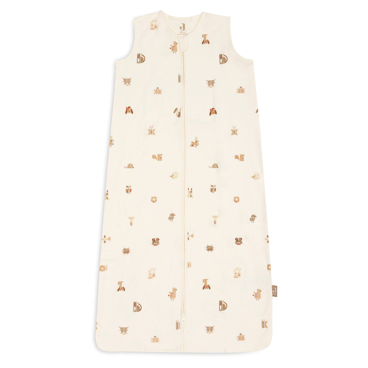 Jollein Slaapzak Jersey 90cm Animal Friends in zachte jersey, maat 90 cm bij De Gele Flamingo