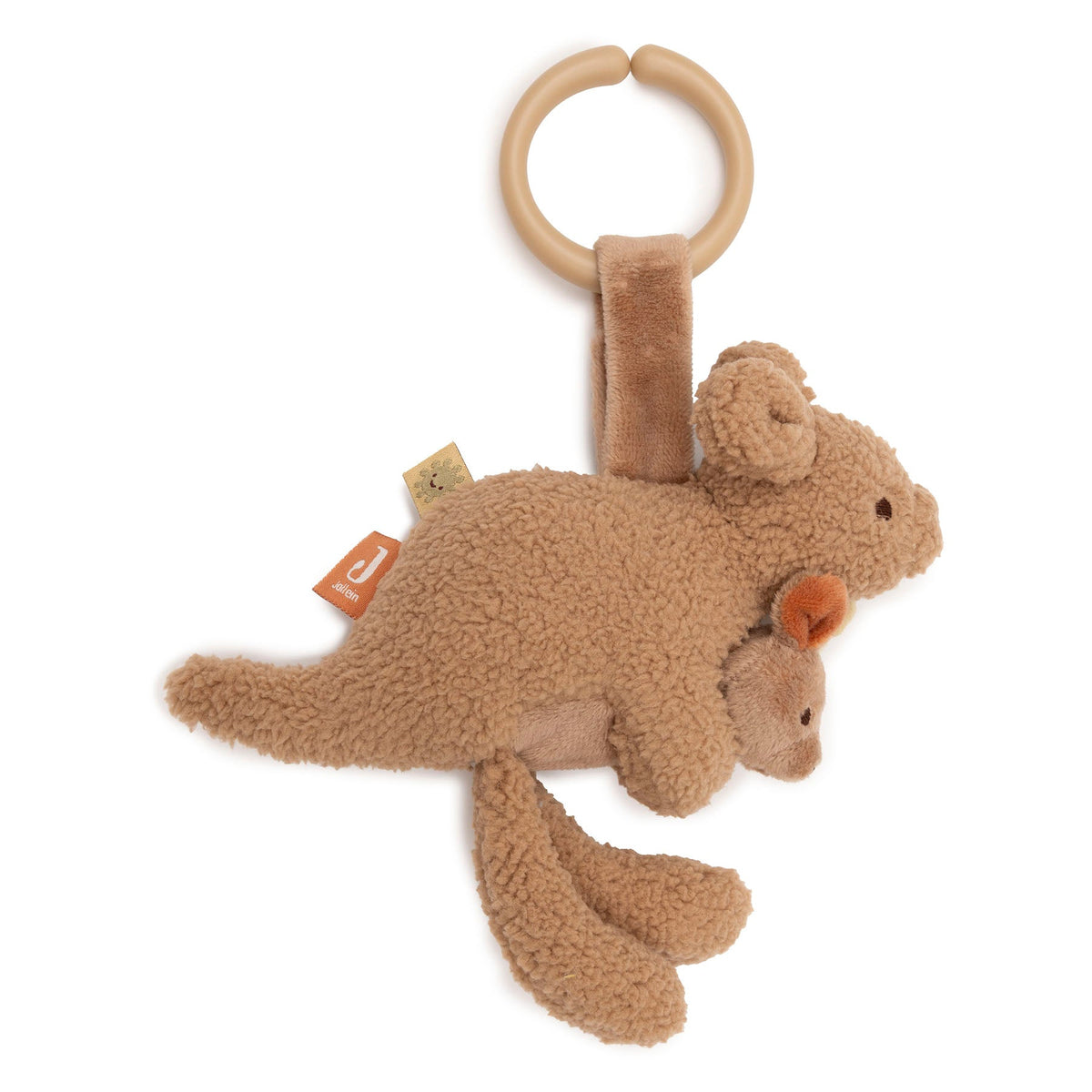 Jollein Wagenhanger Kangaroots met kangoeroe en baby in de buidel, bij De Gele Flamingo.