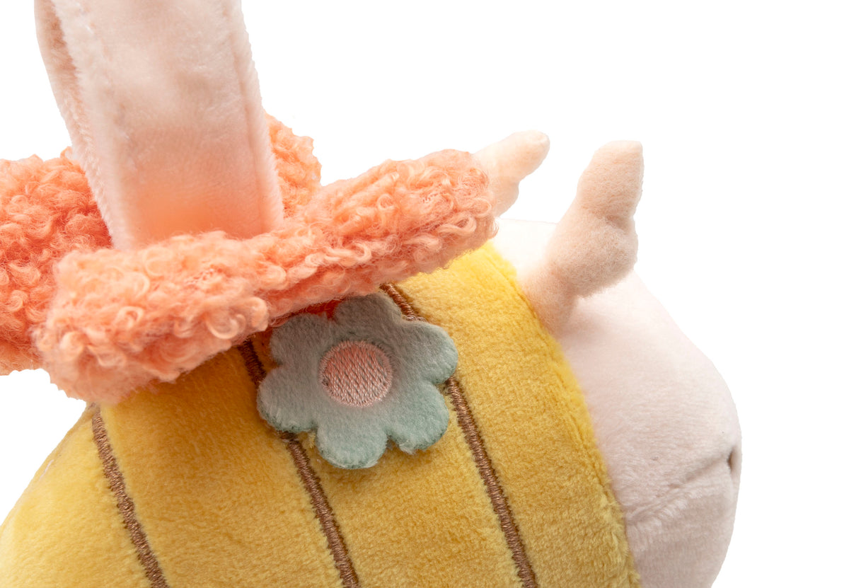 Jollein Wagenhanger Pretty Picnic Bee met geborduurd gezichtje, te koop bij De Gele Flamingo.