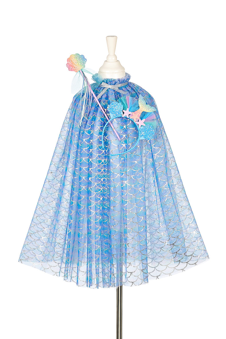Souza Marlya mermaid cape met tiara en toverstaf zeemeermin verkleedset