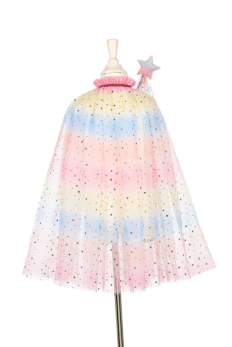 Souza unicorn cape met tiara en toverstaf verkleedset maat 5-7 jaar