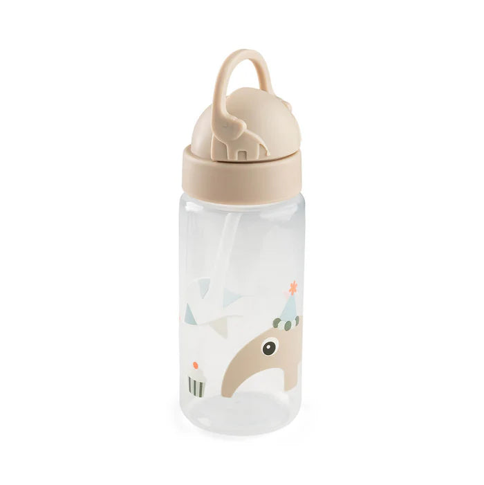 Done By Deer drinkfles met rietje Celebration Sand vooraanzicht