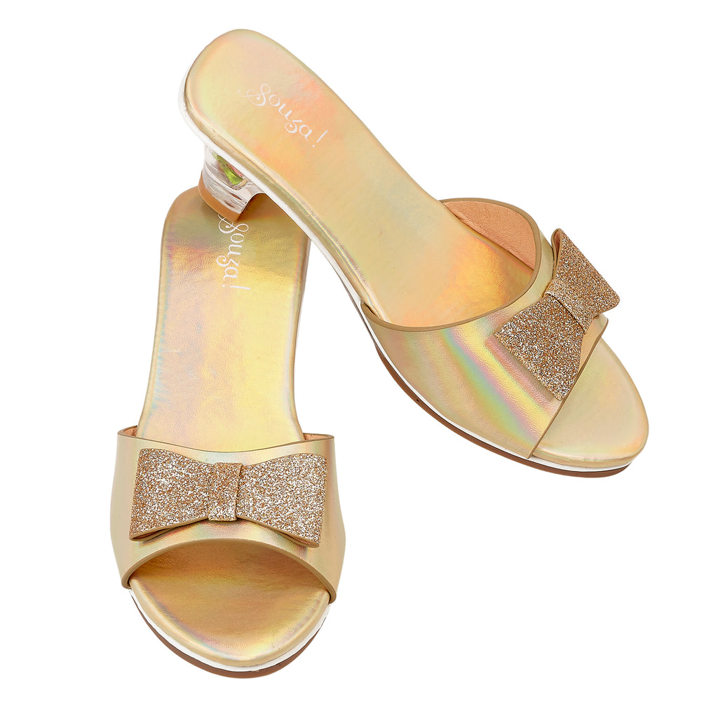 Souza Slipper Hak Emmeline in gold metallic maat 24/25, verkleedslippers met hakje voor kinderen