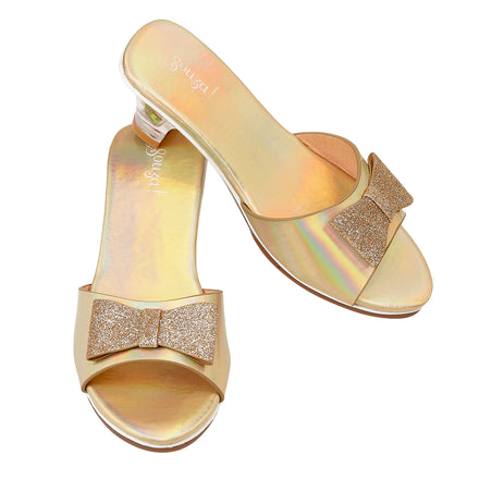 Souza Slipper Hak Emmeline in gold metallic maat 24/25, verkleedslippers met hakje voor kinderen