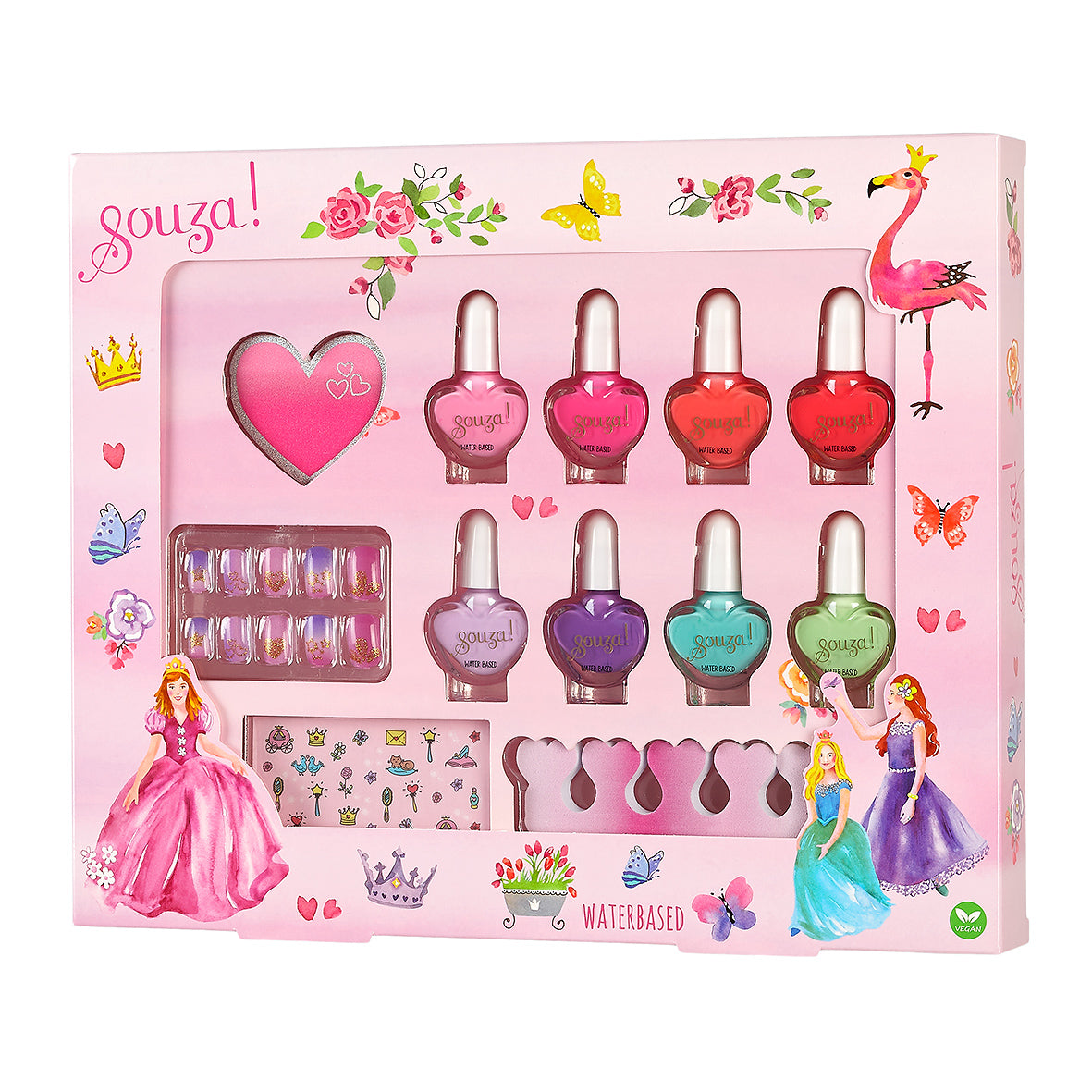 Souza Prinses nagelset met nagellak en stickers voor kinderen