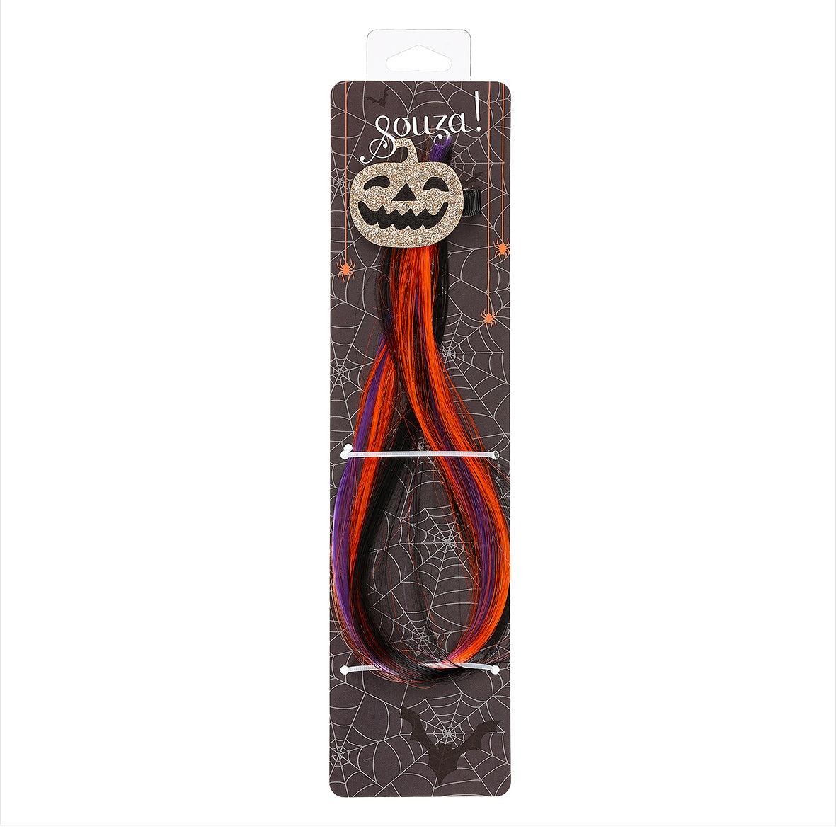 Souza Haarspeld Halloween met glitter pompoentje voor kinderen