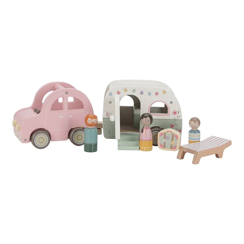 * Little Dutch Speelgoed Auto Met Caravan