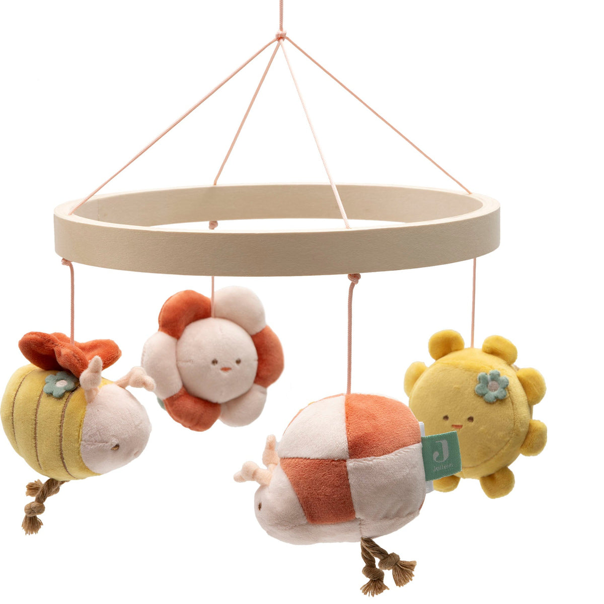 Jollein Babymobiel Pretty Picnic van hout voor in de babykamer, bij De Gele Flamingo.