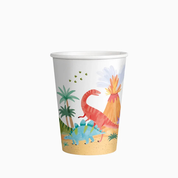 Oh Yeah kartonnen bekers baby dino's, set van 10, bij De Gele Flamingo