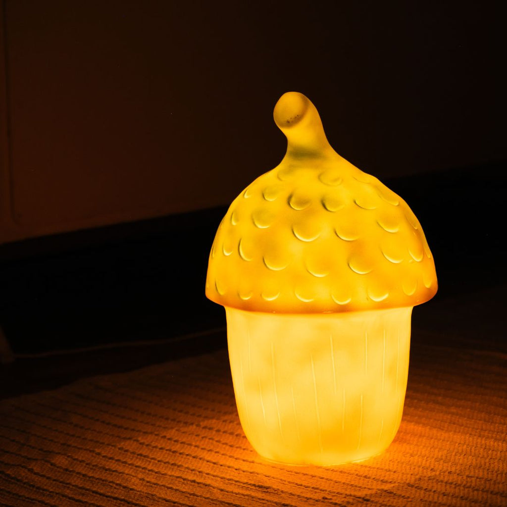 Egmont Toys nachtlamp Acorn terra naast het bed als troostlicht bij het slapengaan, De Gele Flamingo
