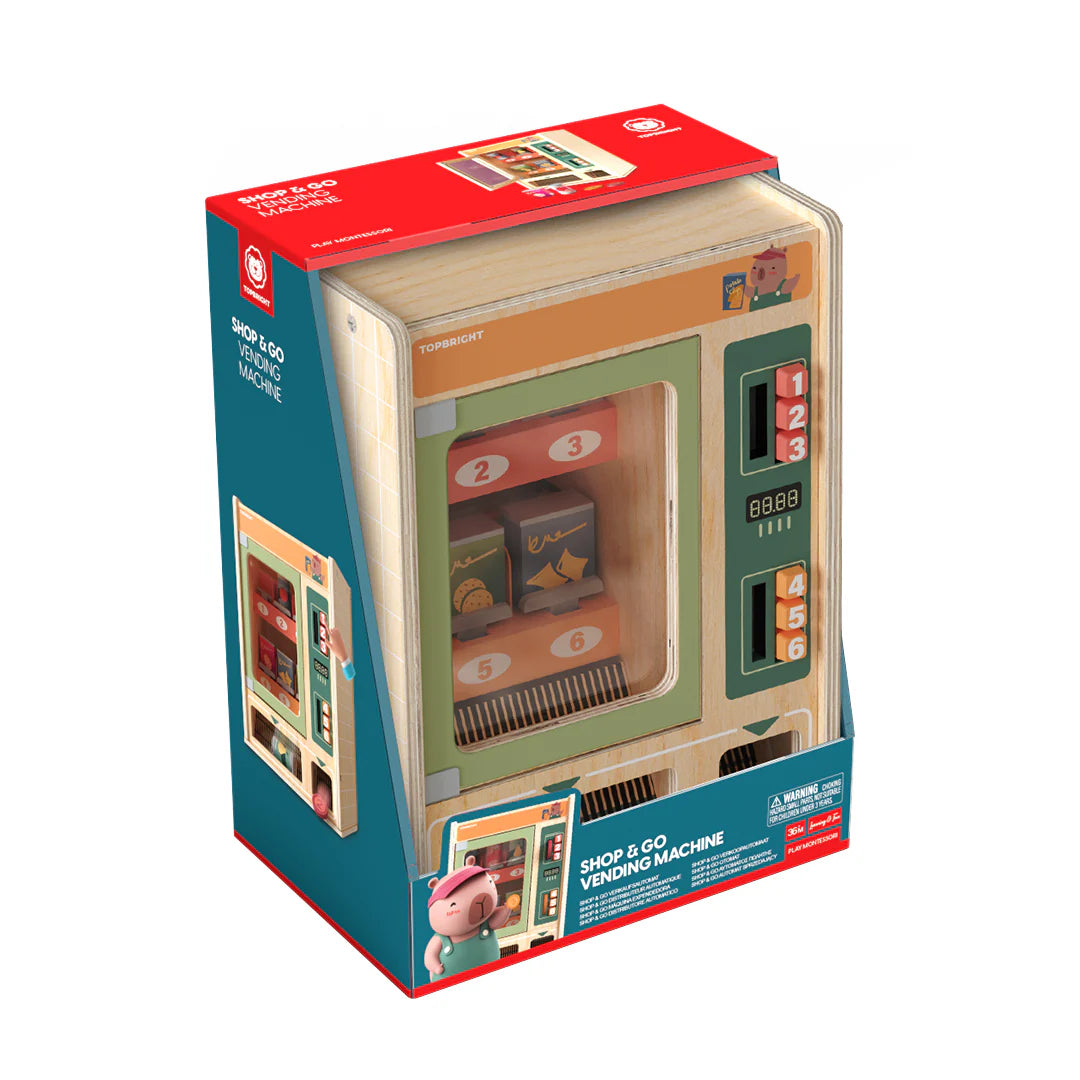 Topbright Shop en Go Vending Machine speelautomaat voor kinderen, te koop bij De Gele Flamingo.