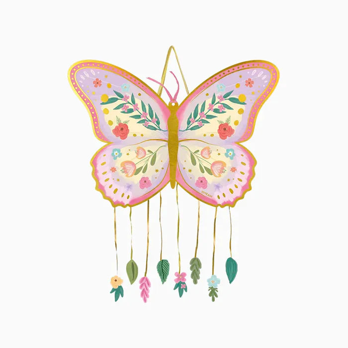 Oh Yeah vlinder pinata 47x39 cm, te vullen met snoep of confetti, bij De Gele Flamingo