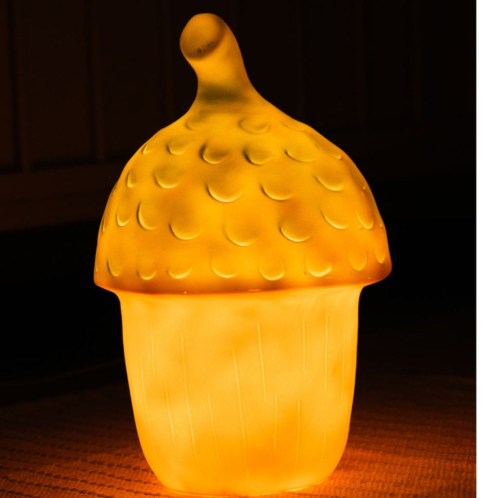 Egmont Toys Acorn nachtlamp terra van 30 cm hoog met zacht diffuus licht, De Gele Flamingo
