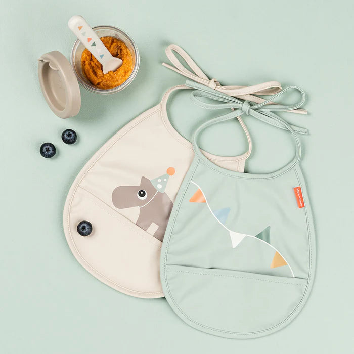 Done By Deer Tiny Pocket slabben Celebration Sand, set van 2, verkrijgbaar bij De Gele Flamingo.