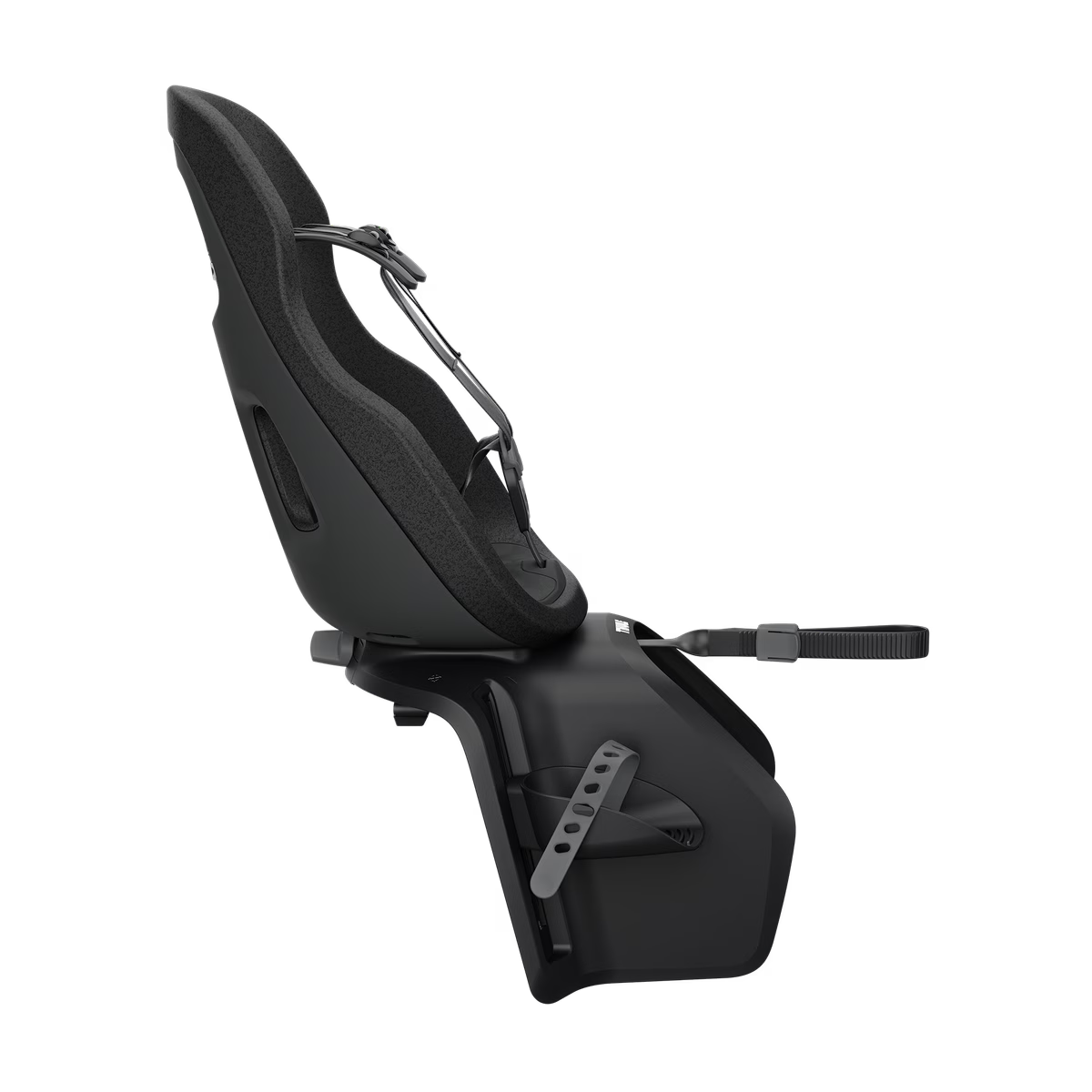 Thule Yepp Nexxt 2 Maxi fietsstoel zwart voor de bagagedrager, bij De Gele Flamingo