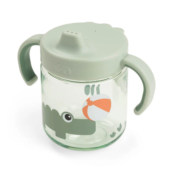 Done By Deer Leer Drinkbeker Playground Green, eerste beker voor zelfstandig drinken bij De Gele Flamingo.