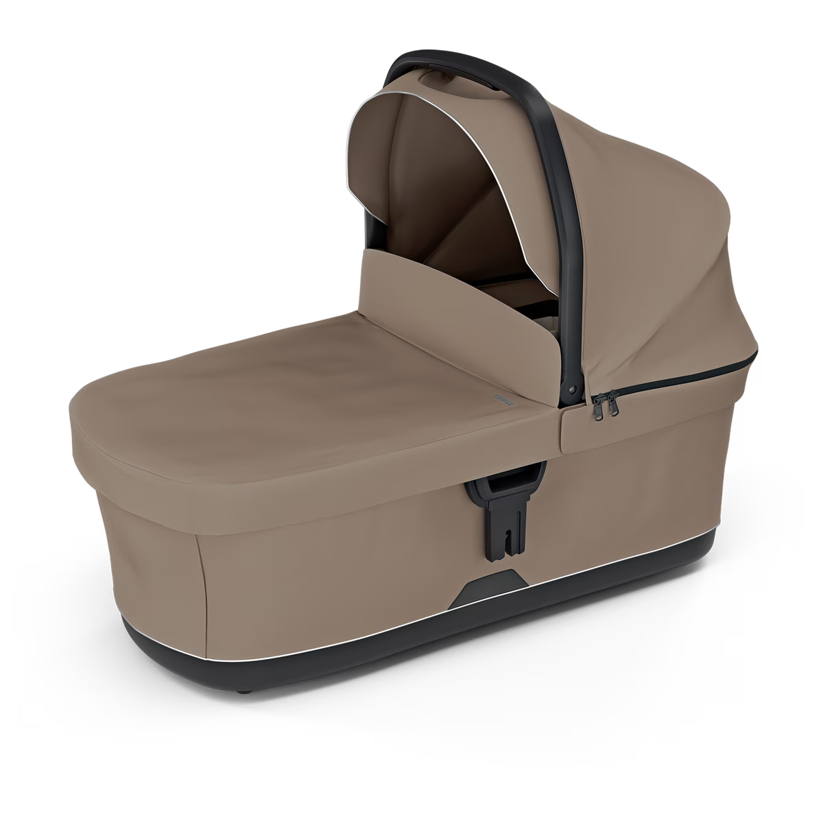 Thule reiswieg in Tinted Taupe voor baby's van 0 tot 6 maanden, verkrijgbaar bij De Gele Flamingo.