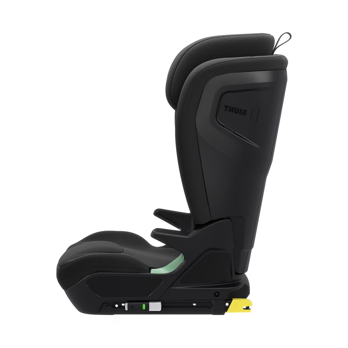 Thule Palm i-Size kinderautostoeltje zwart met hoge rugleuning, verkrijgbaar bij De Gele Flamingo