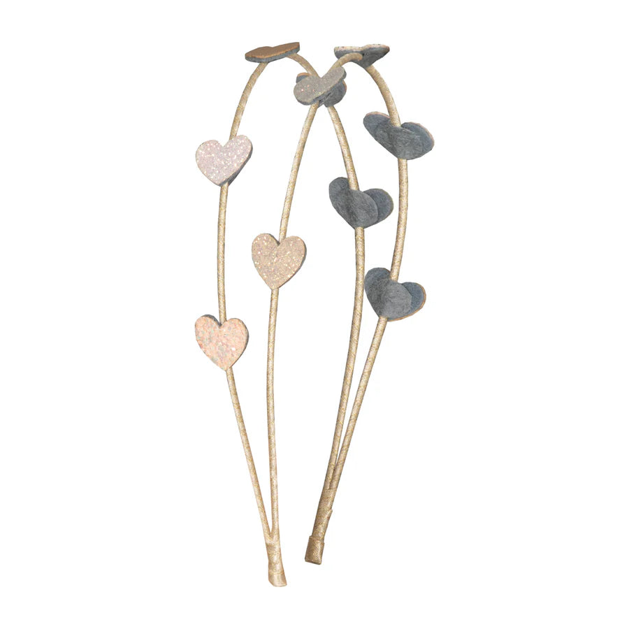 * Mimi & Lula Mini Hartjes Diadeem Roze Multi