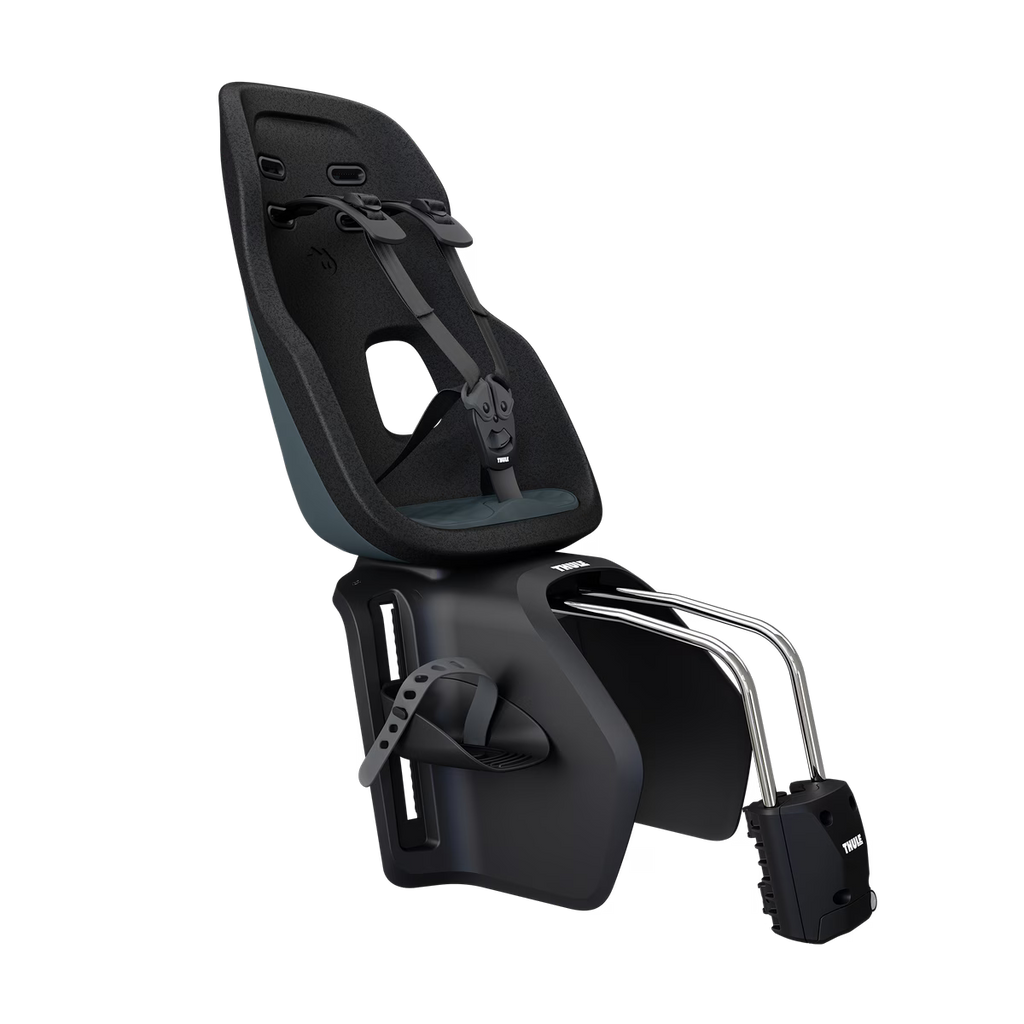 Thule Yepp Nexxt 2 Maxi fietsstoel in Dark Slate voor montage op het frame, bij De Gele Flamingo
