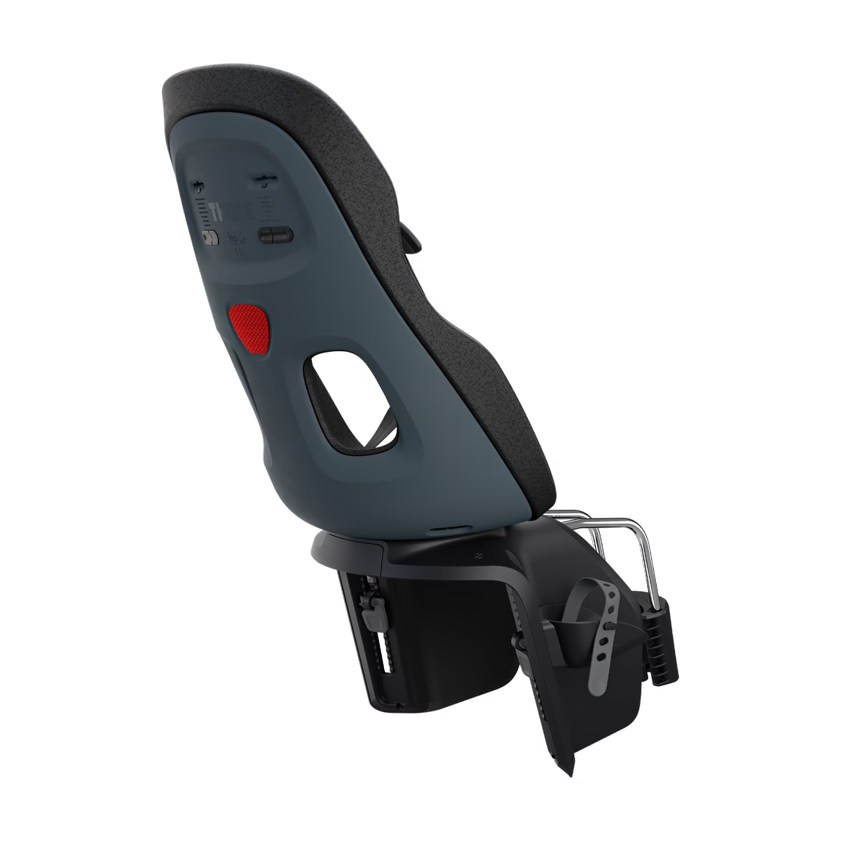 Thule Yepp Nexxt 2 Maxi fietsstoel in Dark Slate voor montage op het frame, bij De Gele Flamingo