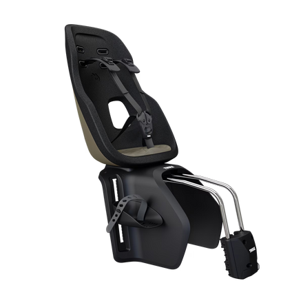 Thule Yepp Nexxt 2 Maxi fietsstoel in Deep Khaki voor framemontage, bij De Gele Flamingo