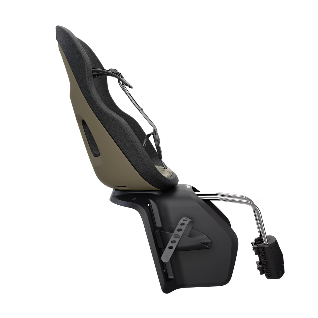 Thule Yepp Nexxt 2 Maxi Deep Khaki met universele montagebeugel en snelkoppeling, bij De Gele Flamingo