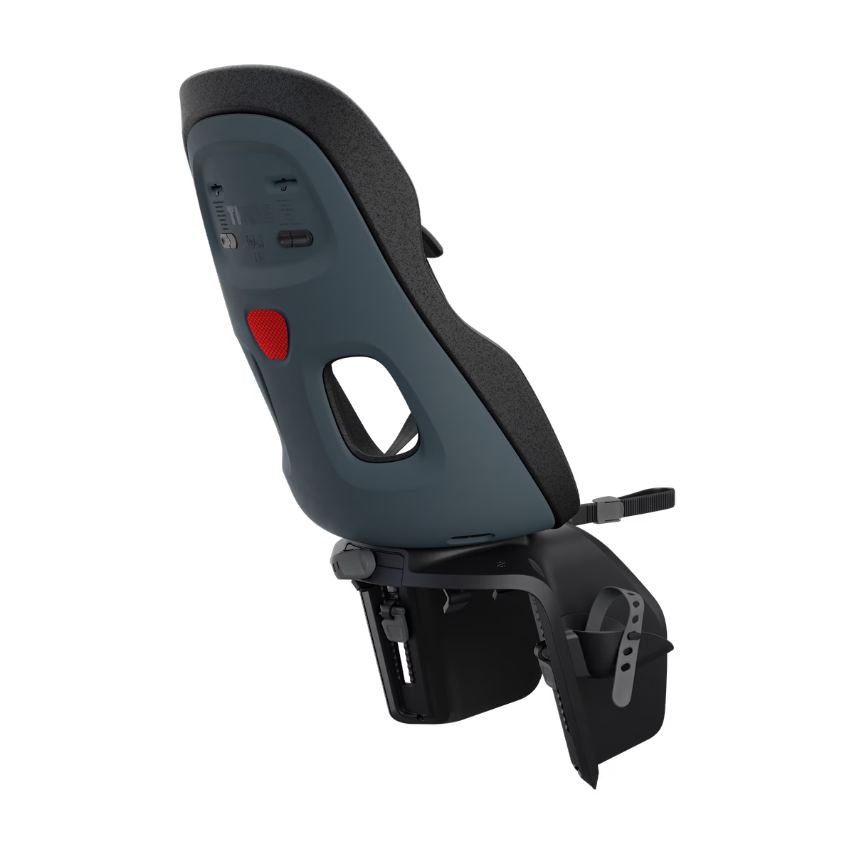 Thule Yepp Nexxt 2 Maxi in Dark Slate voor montage op de bagagedrager, bij De Gele Flamingo