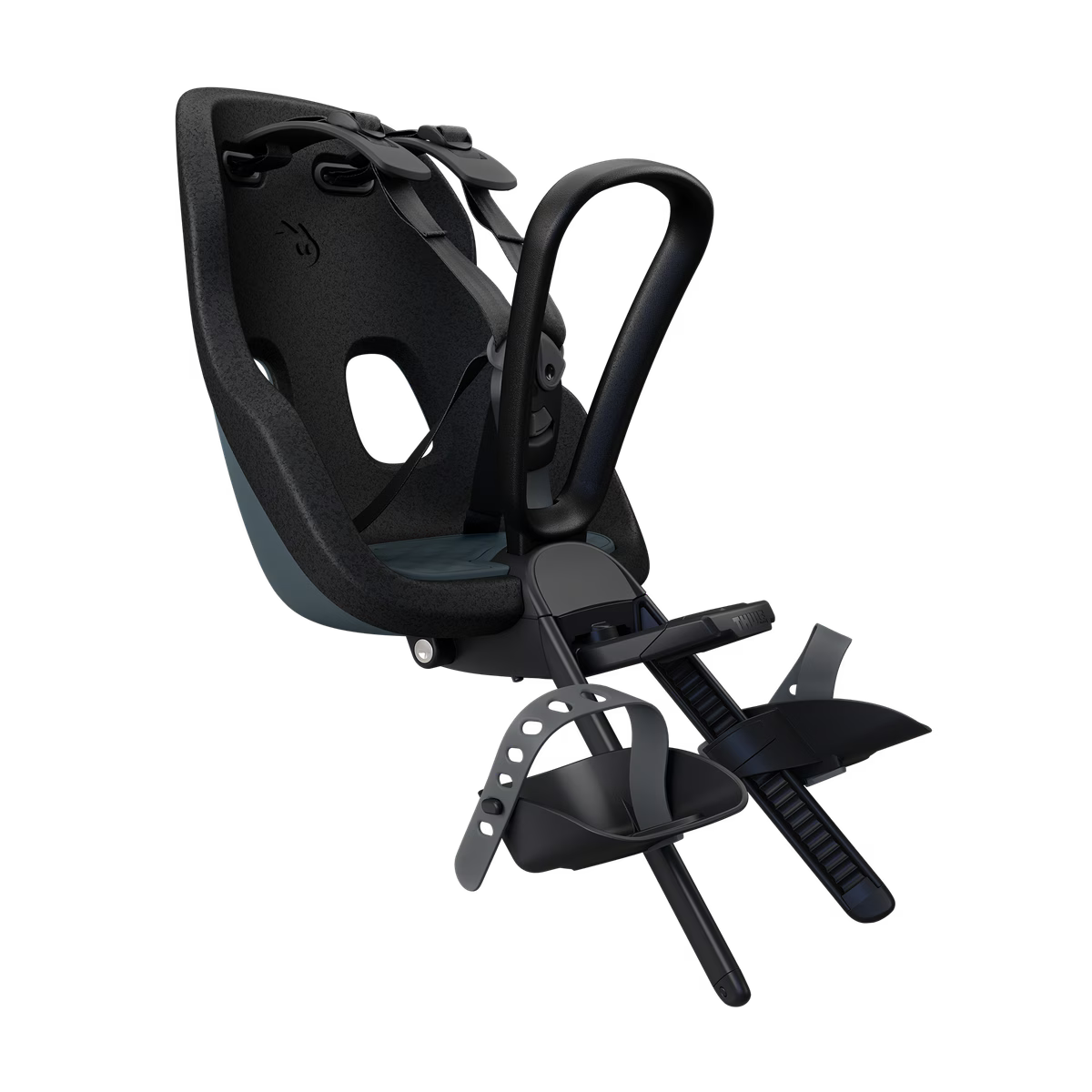 Thule Yepp Nexxt 2 Mini fietsstoel voorop in Dark Slate, bij De Gele Flamingo
