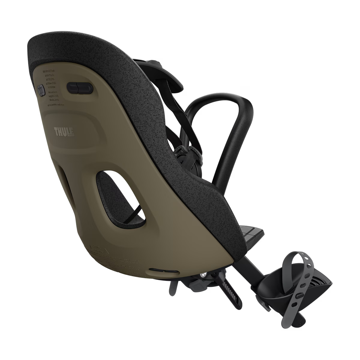 Thule Yepp Nexxt 2 Mini fietsstoel voorop in Deep Khaki, bij De Gele Flamingo