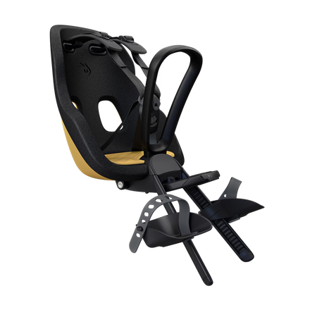 Thule Yepp Nexxt 2 Mini fietsstoel voorop in Burnished Yellow, bij De Gele Flamingo