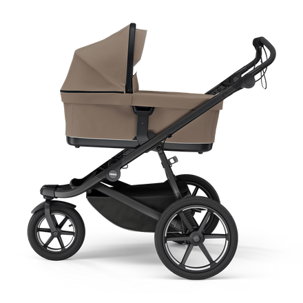 Urban Glide 3 van Thule in Tinted Taupe met volledig afdekkende luifel met ventilatie, bij De Gele Flamingo.